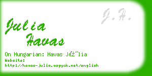 julia havas business card